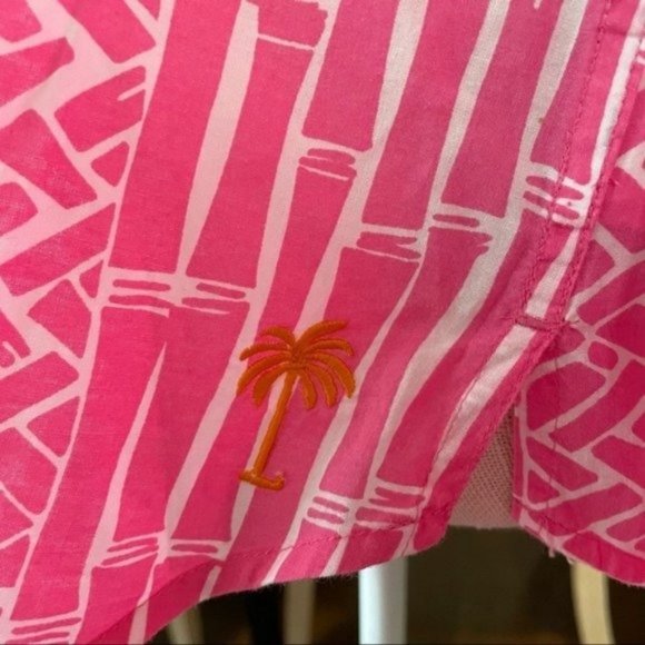 Lilly Pulitzer Geometric Print Resort Fit Button Down Blouse Top Small - Picture 13 of 16